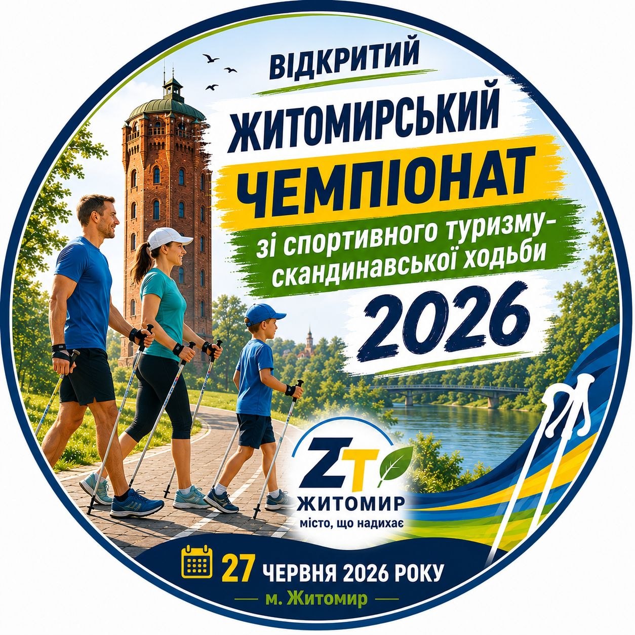 Ви зараз переглядаєте Відкритий Чемпіонат Житомирської області спортивний туризм-скандинавська ходьба 27 червня 2026 року